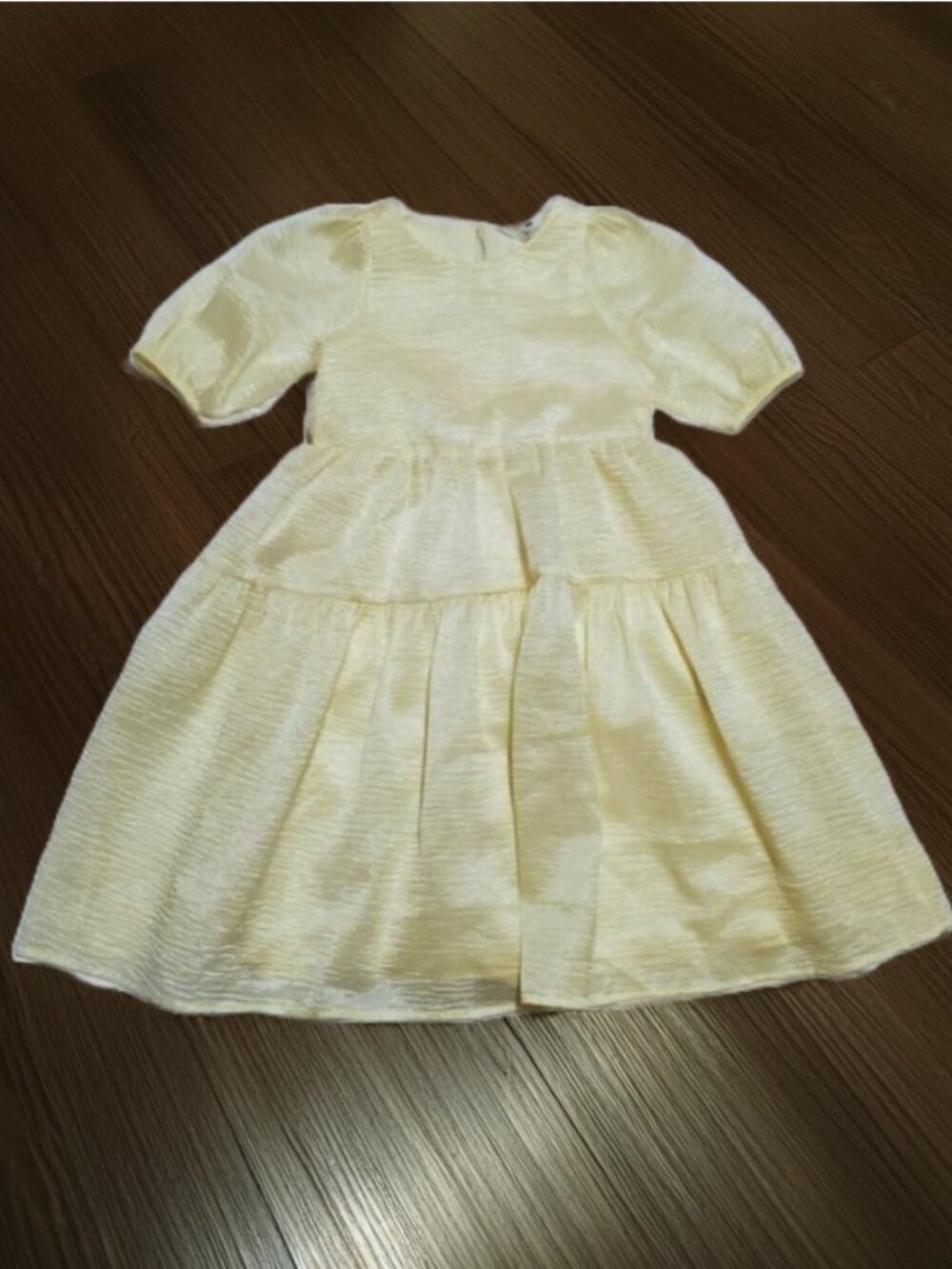 H&M Yellow Patterned Organza Dress Size 6X